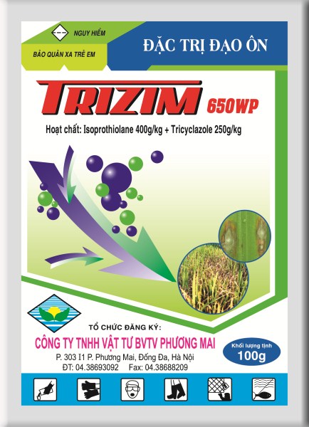 Trizim 650WP 100G - Thuốc Trừ Sâu Phương Mai - Công Ty TNHH Vật Tư Bảo Vệ Thực Vật Phương Mai